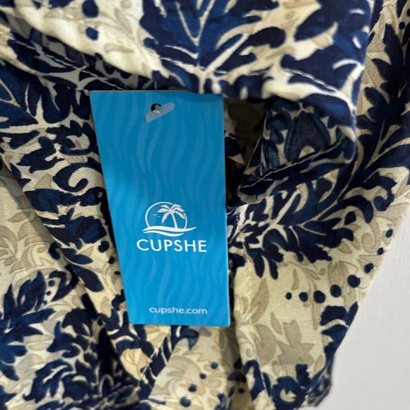 NWT Cupshe Elegant Blue and Cream Dress Size Large - Picture 4 of 4